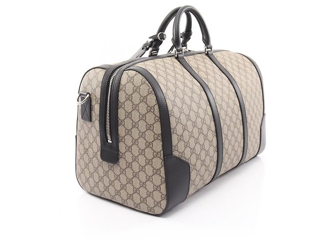 Borsa Boston/Borsa a mano Gucci GG Supreme 2-Way Nero Beige - vista 2