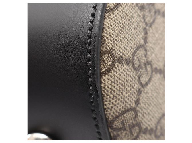 Borsa Boston/Borsa a mano Gucci GG Supreme 2-Way Nero Beige - vista 6