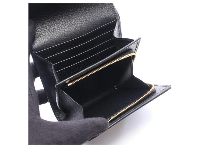 Cartera bi-fold Gucci GG Marmont Negro - vista 3