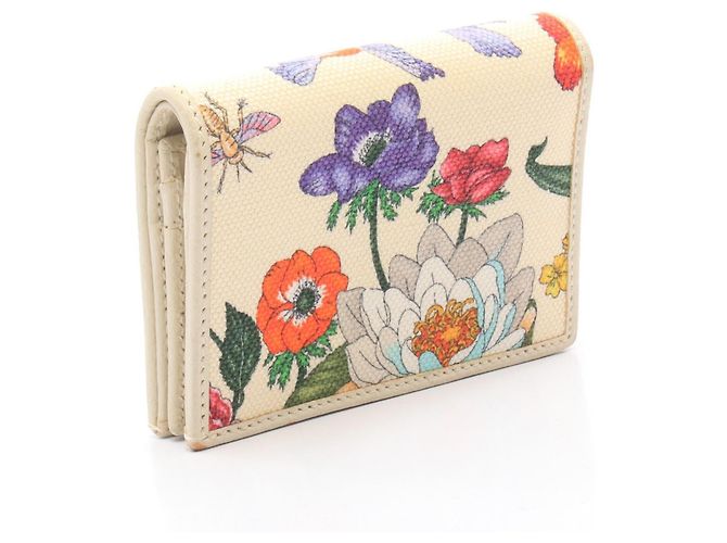 Cartera compacta Gucci GG Marmont Flora Multicolor Crudo - vista 2