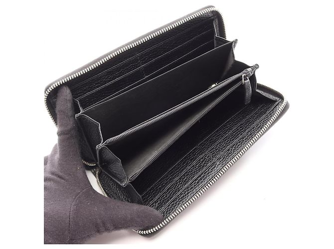 Cartera larga redonda Gucci GG Metal Negro - vista 3
