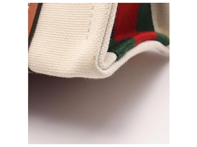 Bolso Tote Mini 2-Way Gucci Interlocking G Castaño Blanco Multicolor - vista 6