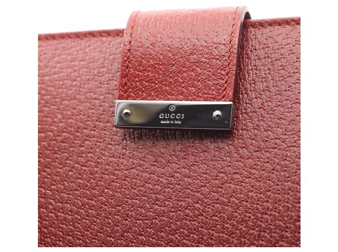 Cartera larga bi-fold Gucci de piel roja - vista 10