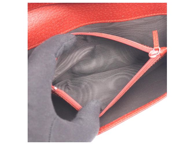 Cartera larga bi-fold Gucci de piel roja - vista 5