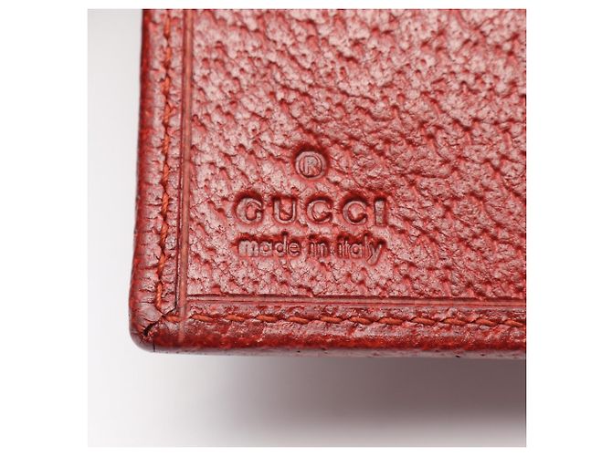 Cartera larga bi-fold Gucci de piel roja - vista 6