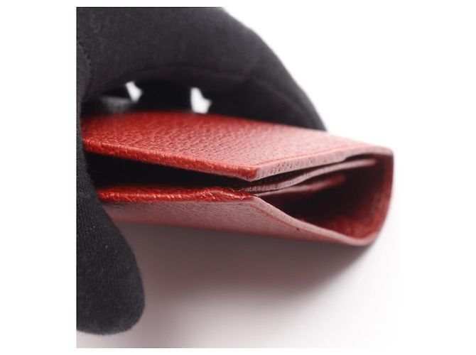 Cartera larga bi-fold Gucci de piel roja - vista 8