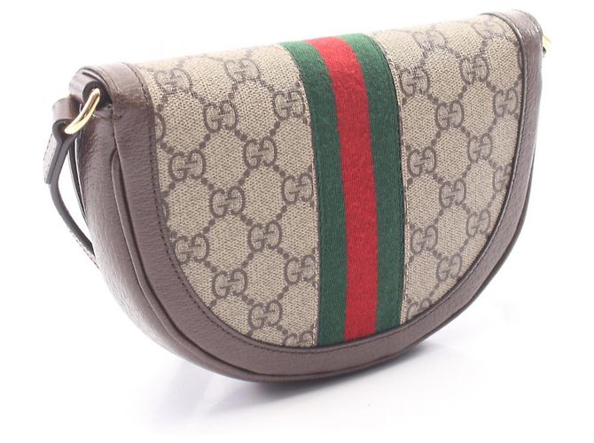 Borsa a tracolla Gucci Ophidia GG Supreme Marrone Multicolore Beige - vista 2