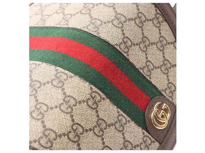 Borsa a tracolla Gucci Ophidia GG Supreme Marrone Multicolore Beige - vista 7