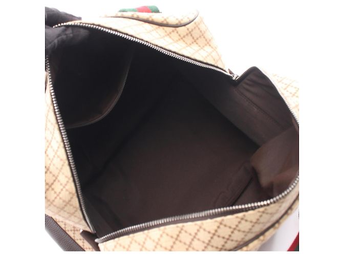 Borsa Boston Gucci Sherry Line Marrone Beige - vista 3
