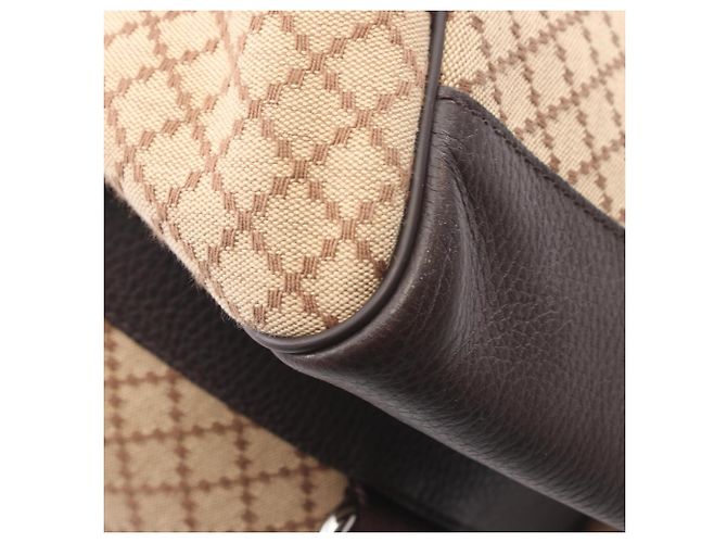Borsa Boston Gucci Sherry Line Marrone Beige - vista 7