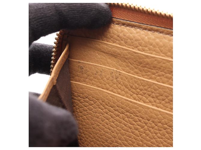 Cartera larga redonda Gucci Soho Interlocking G Castaño - vue 5