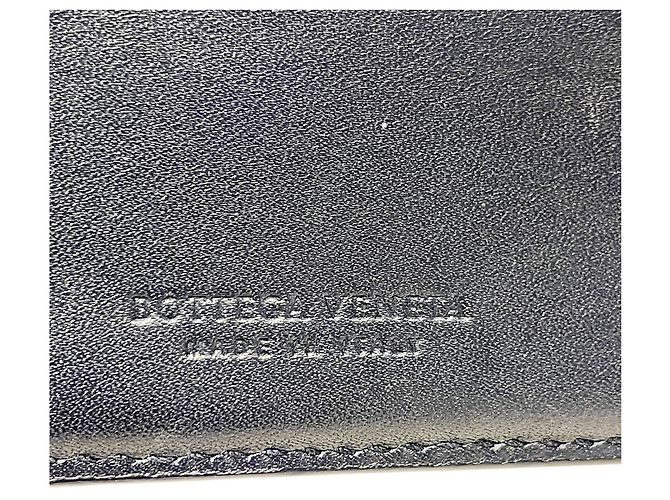 Cartera bi-fold Intrecciato Bottega Veneta Azul marino - vista 4