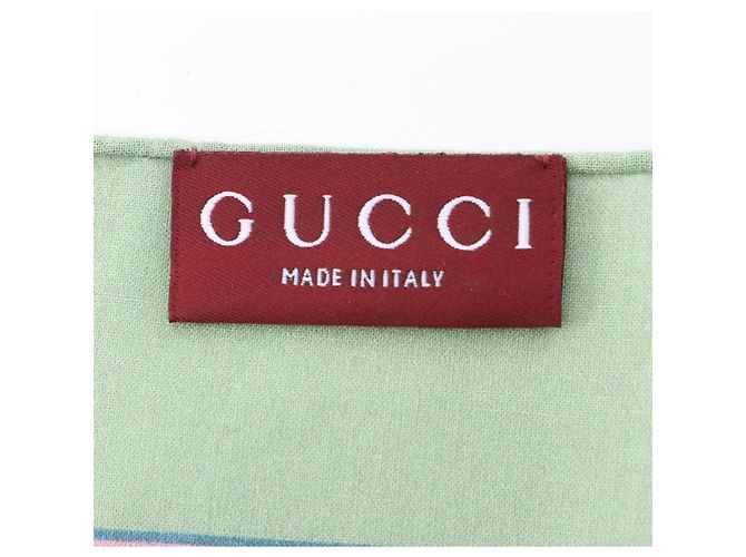 Gucci x Yuko Higuchi Baumwolltuch Weiß Mehrfarben Grün - Ansicht 2