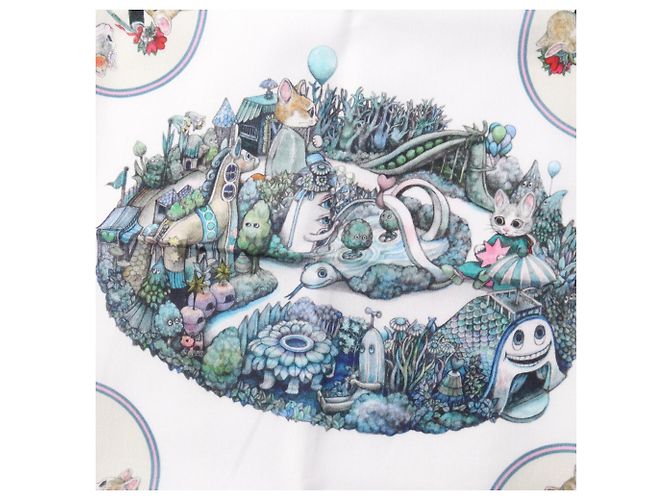 Gucci x Yuko Higuchi Baumwolltuch Weiß Mehrfarben Grün - Ansicht 4