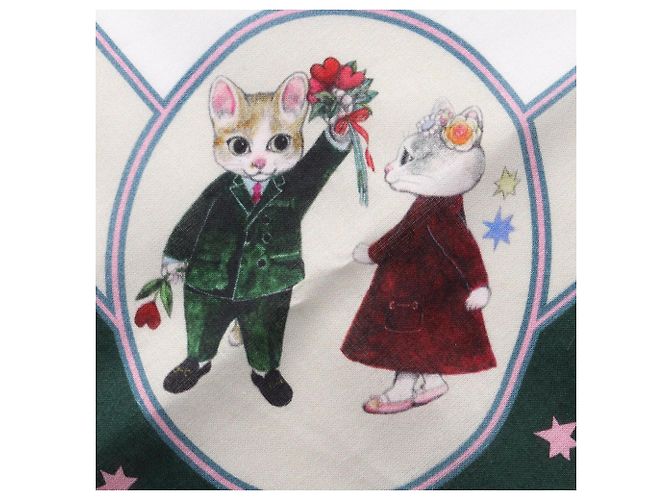 Gucci x Yuko Higuchi Baumwolltuch Weiß Mehrfarben Grün - Ansicht 6