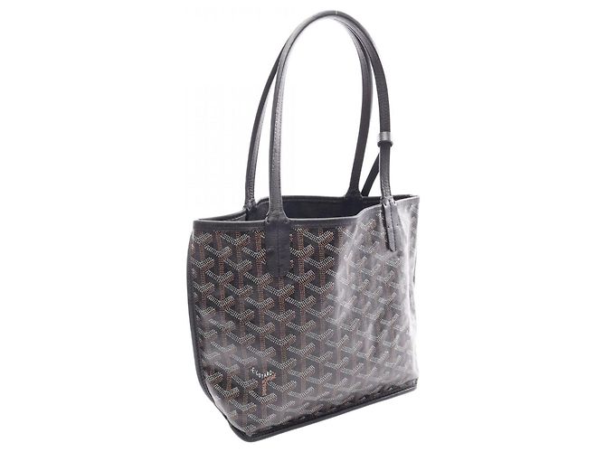 Goyard Ange Mini Pouch Wendbare Tote Bag Braun Schwarz Weiß - Ansicht 2
