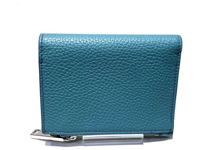 Portafoglio bi-fold Gucci con logo embossed Verde Giallo - vista 2