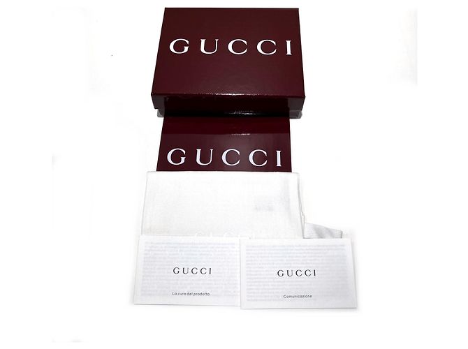 Portafoglio bi-fold Gucci con logo embossed Verde Giallo - vista 5
