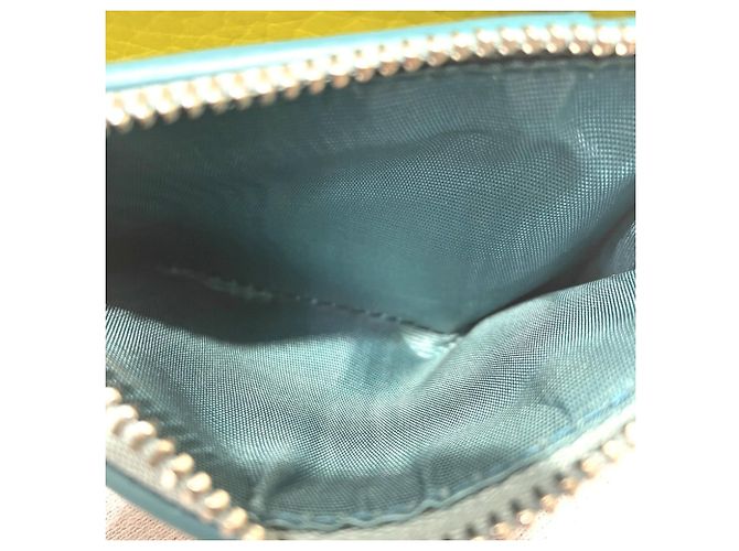Portafoglio bi-fold Gucci con logo embossed Verde Giallo - vista 6