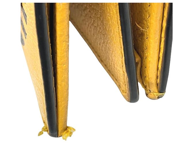 Cartera bi-fold Gucci Horsebit de cuero amarillo - vista 7