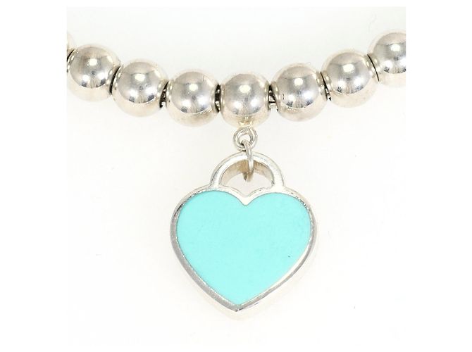 Autre Marque Bracciale Tiffany & Co. Heart Tag Bead in argento con diamante - vista 2