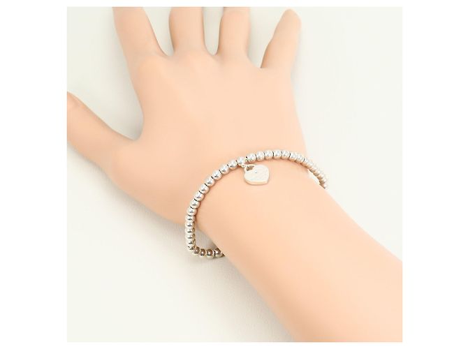 Autre Marque Bracciale Tiffany & Co. Heart Tag Bead in argento con diamante - vista 7