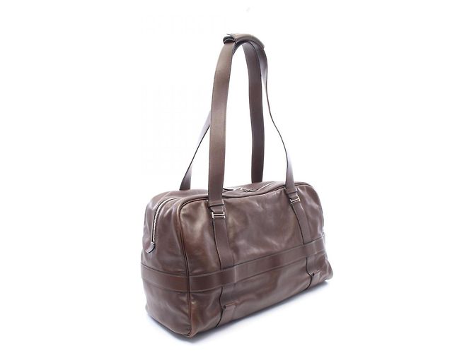 Hermès Borsa a mano Hermes Arion 50 Tail Boston Bag in pelle marrone - vista 2