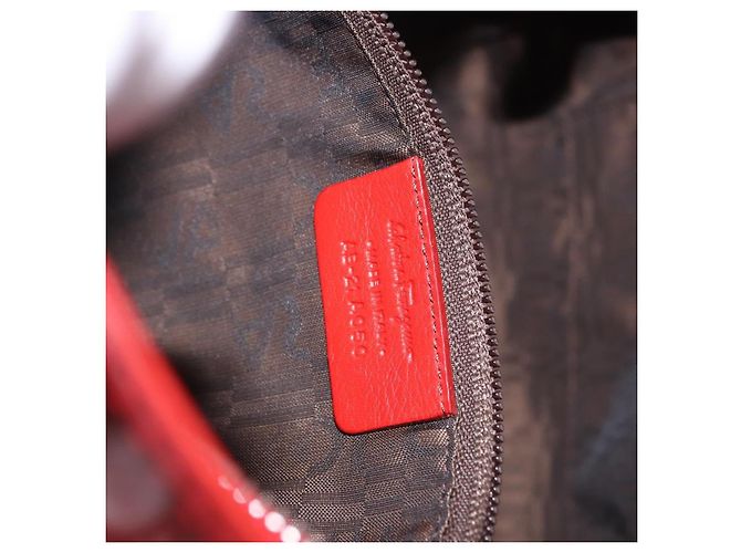 Salvatore Ferragamo Gancini Patent Leather Rosso - vista 6