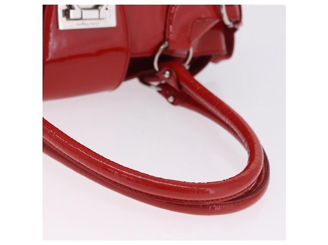 Salvatore Ferragamo Gancini Patent Leather Rosso - vista 7