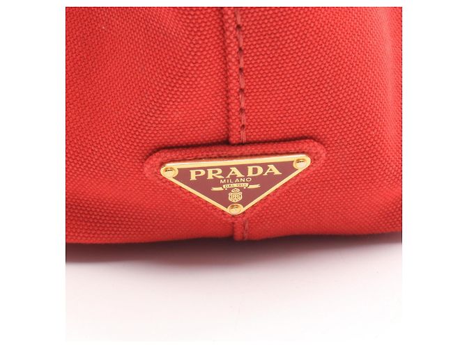 Borsa Tote Prada Canapa Rosso - vista 5