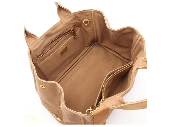 Bolso Tote 2-Way Prada CANAPA Castaño - vista 3