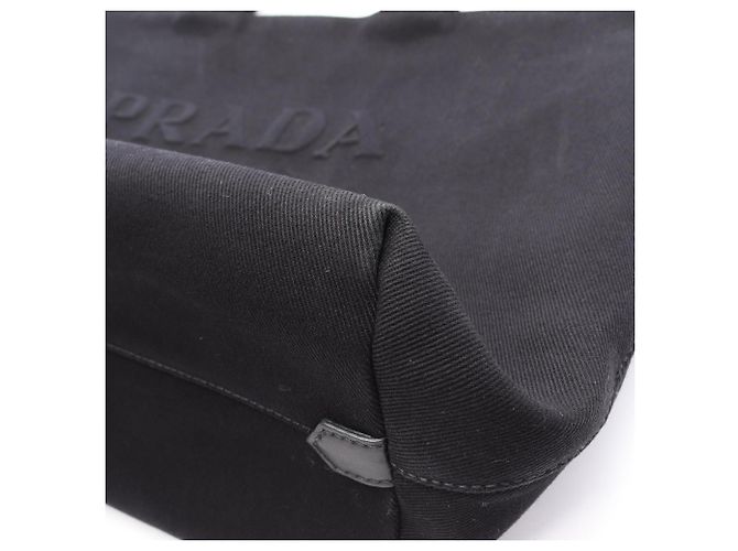 Prada Canapa Drill 2-Way Tote Bag Schwarz - Ansicht 10