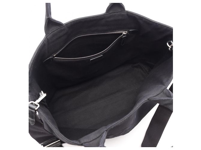 Prada Canapa Drill 2-Way Tote Bag Schwarz - Ansicht 3