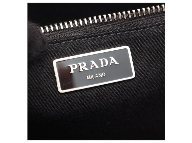 Prada Canapa Drill 2-Way Tote Bag Schwarz - Ansicht 4