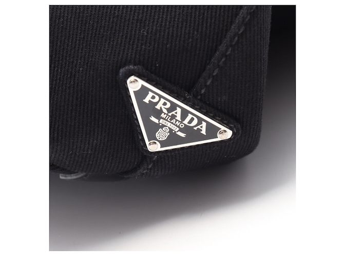 Prada Canapa Drill 2-Way Tote Bag Schwarz - Ansicht 5