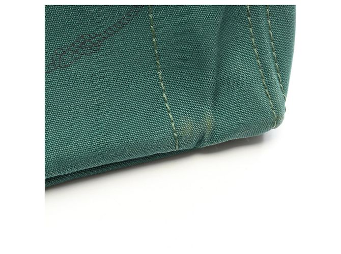 Prada CANAPA 2-Way Tote Bag aus grünem Canvas - Ansicht 8
