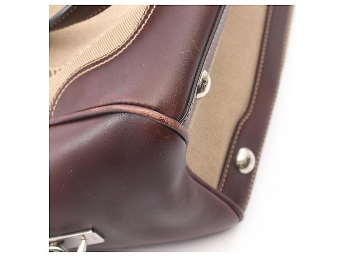 Bolso Prada Logo Jacquard Castaño Beige - vista 9
