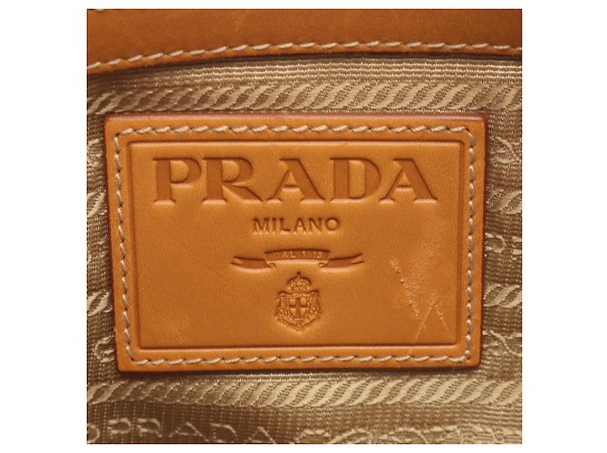 Borsa a tracolla Prada LOGO JACQUARD Marrone Beige - vista 4