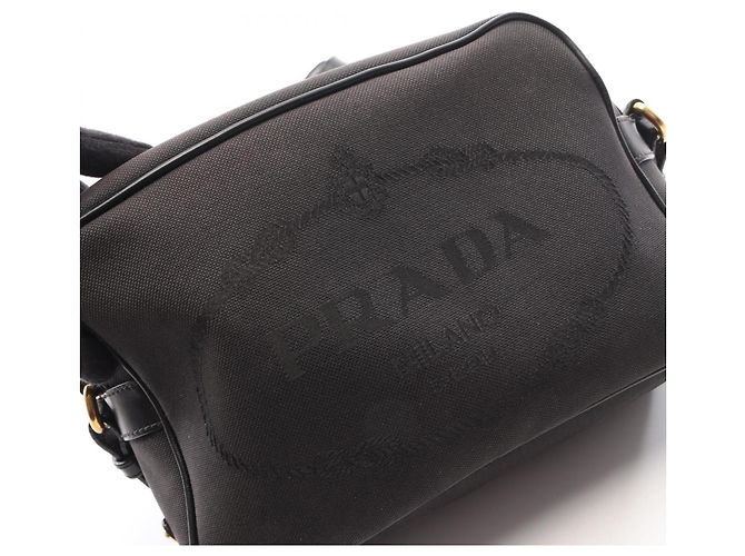 Borsa a tracolla Prada LOGO JACQUARD Nero - vista 7