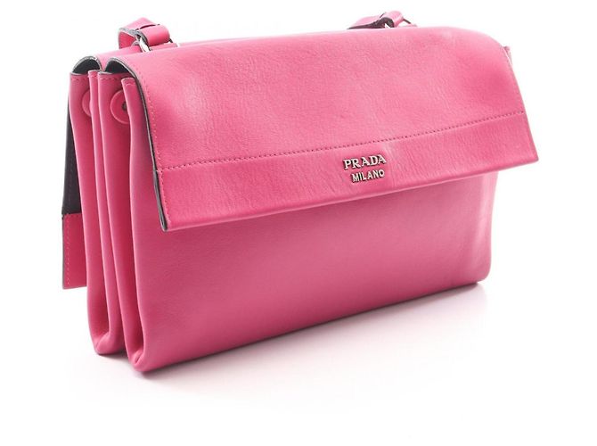 Bolsa de Ombro Prada LUX CALF Rosa - vista 2