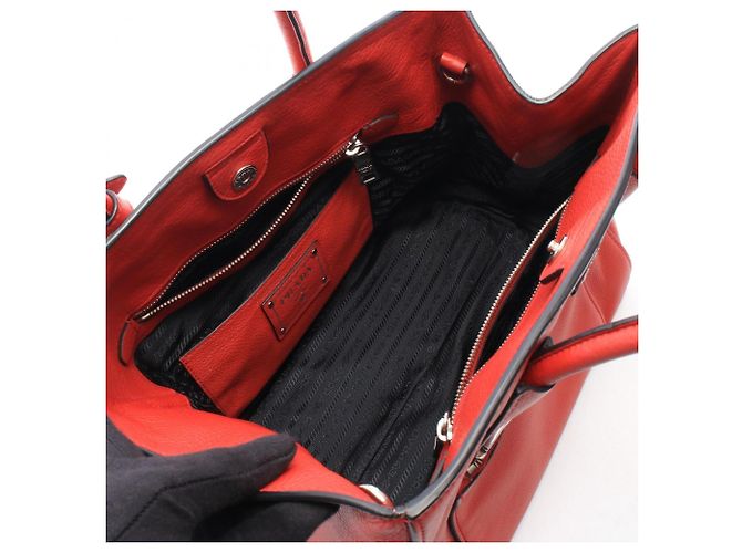 Saco Tote Prada VITELLO PHENIX Vermelho - vista 3