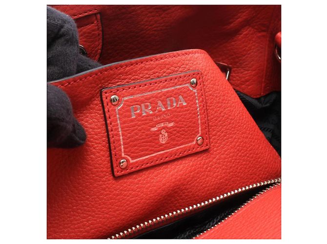 Saco Tote Prada VITELLO PHENIX Vermelho - vista 4