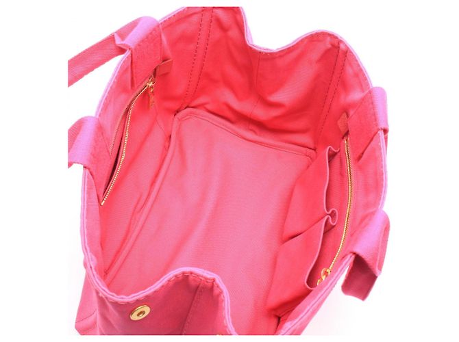 Borsa Tote Prada Canapa Rosa - vista 3