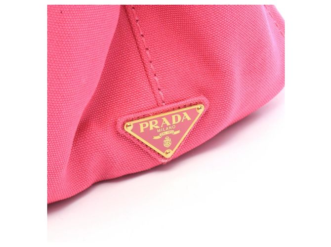 Borsa Tote Prada Canapa Rosa - vista 5