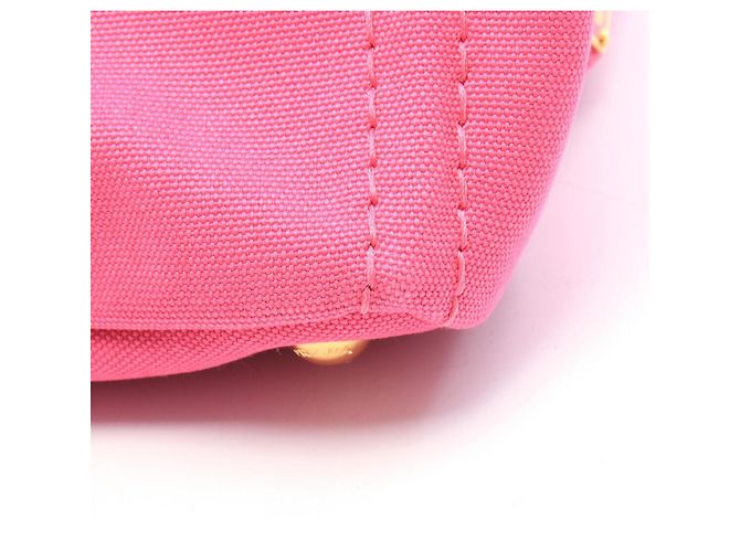 Borsa Tote Prada Canapa Rosa - vista 7