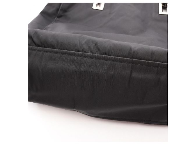 Borsa Tote Prada in Nylon e Pelle Nero - vista 5
