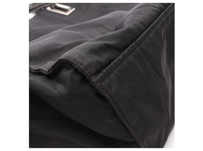 Borsa Tote Prada in Nylon e Pelle Nero - vista 6