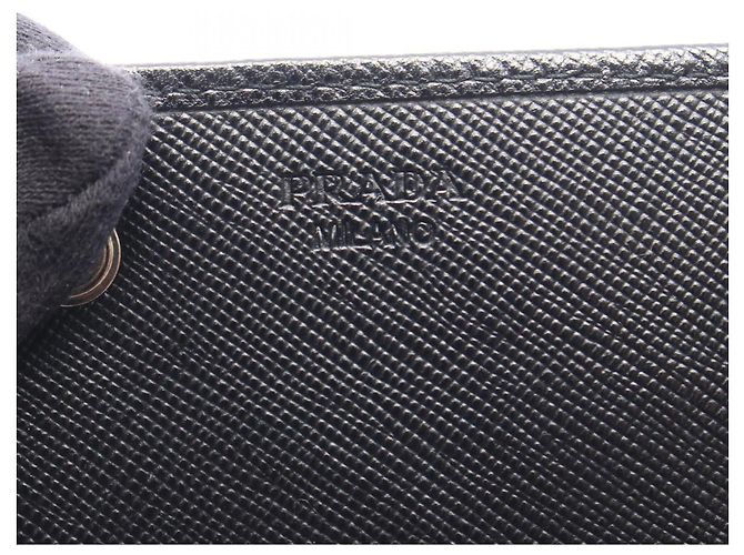 Prada Bi-fold Long Wallet mit Triangle-Logo Schwarz - Ansicht 4