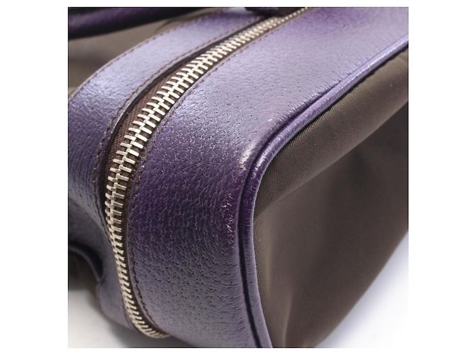 Sac à main Prada Khaki et Purple Violet Kaki - vue 10