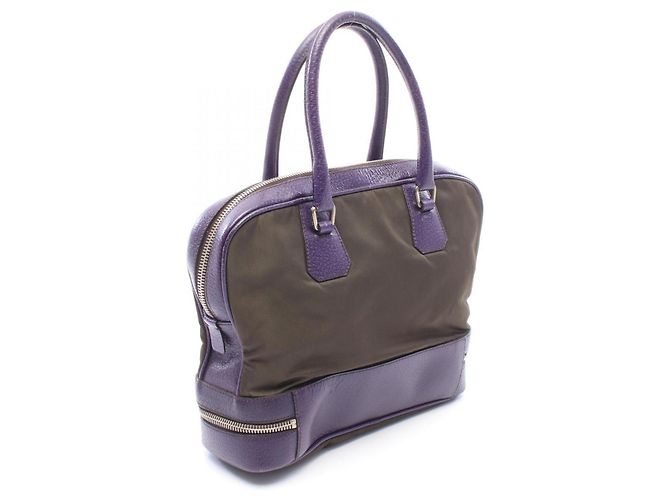 Sac à main Prada Khaki et Purple Violet Kaki - vue 2